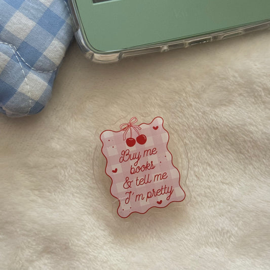 Pop socket buy me books